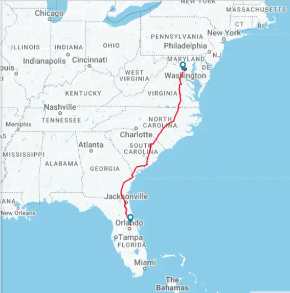 East Coast Routes - Open for Individuals