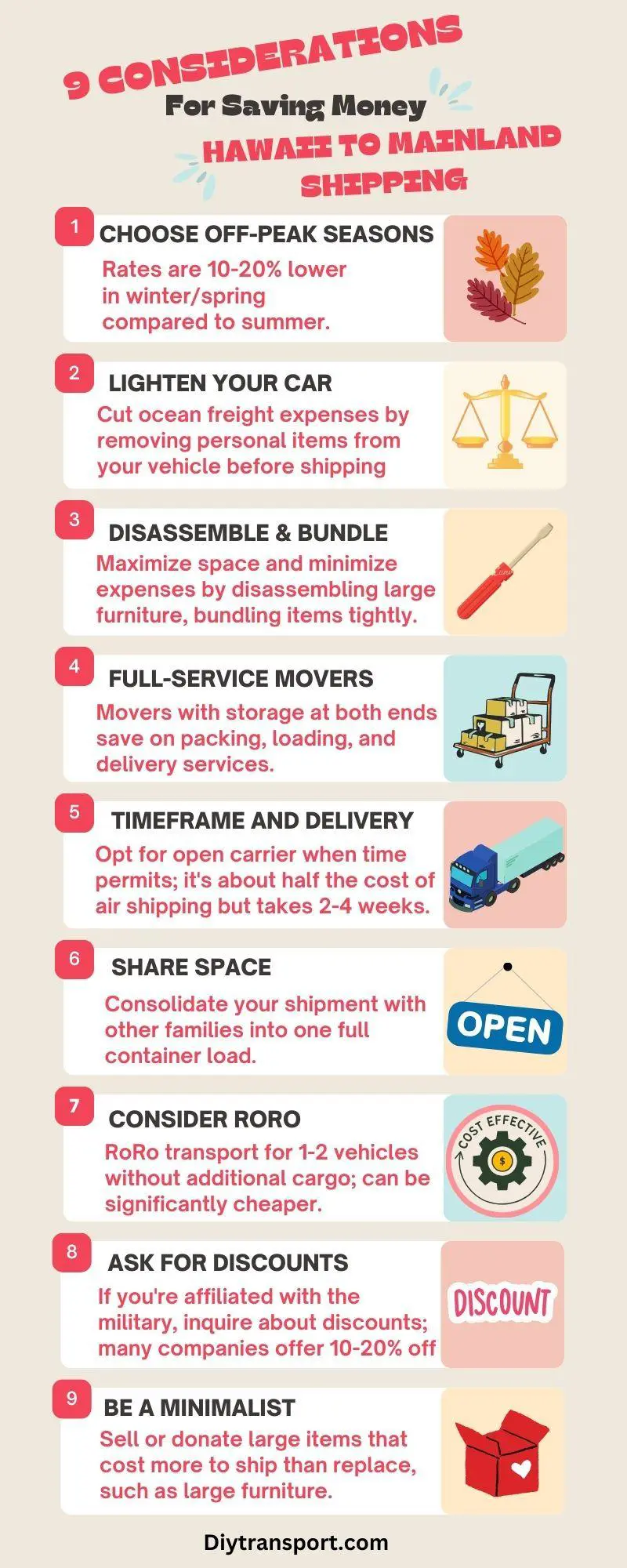 9 Cost-Saving Tips for Shipping Your Car and Household Items From Hawaii to Mainland