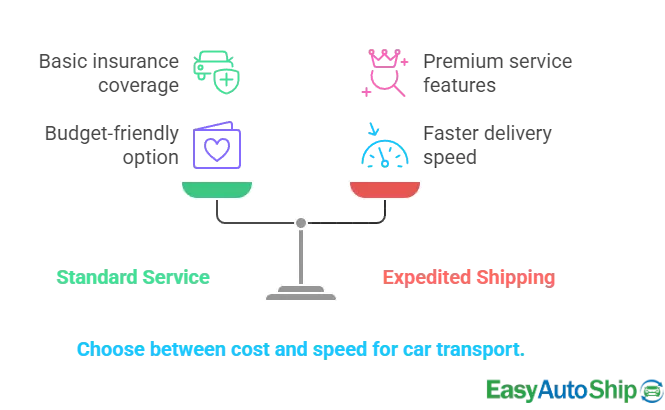 Choose between cost and speed for car transport