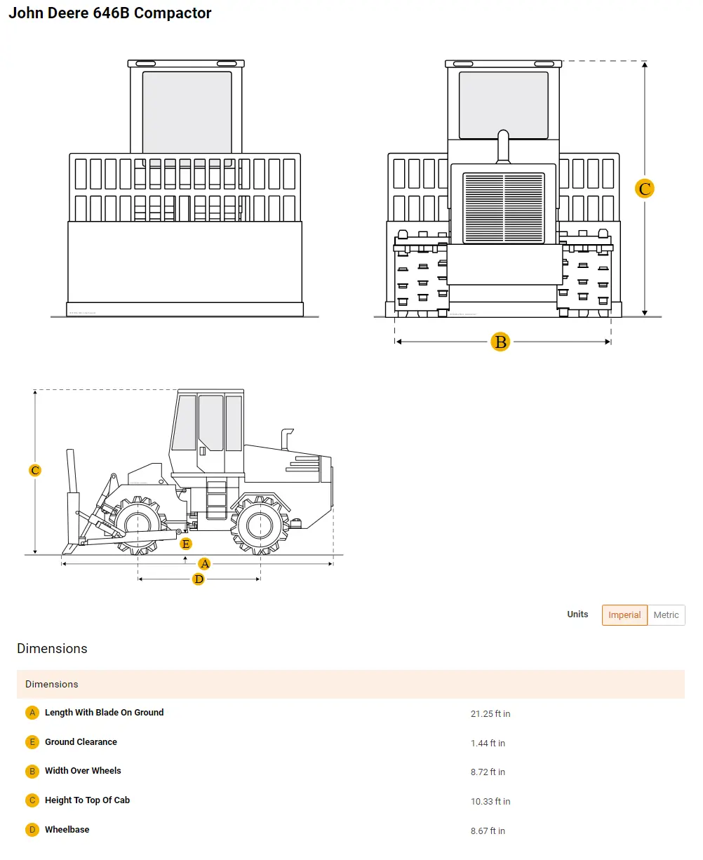 John Deere 646B Compactor