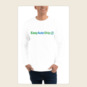 Easy Auto Ship Long Sleeve Shirt – White Tee with Logo & “Let’s Get Loaded!” Slogan
