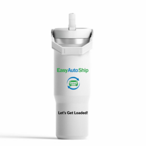 Easy Auto Ship White Tumbler – “Let’s Get Loaded!” Travel Cup with Straw Lid